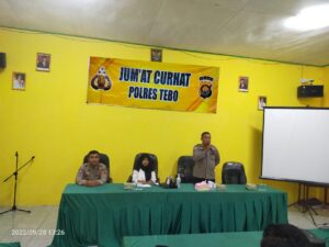 Jumat Curhat, Polres Tebo Sambangi SMKN 8 TEBO