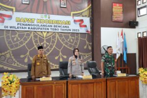 Kapolres Tebo Pimpin Rapat Koordinasi Lintas Sektoral Persiapan Penanggulangan Bencana Alam