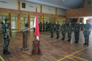 Komandan Korem 042/Gapu Pimpin Laporan Korps Perwira dan Pelantikan Kenaikan Pangkat Bintara dan Tamtama