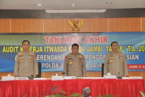 Wakapolda Jambi Pimpin Taklimat Akhir Audit Kinerja Itwasda Polda Jambi Tahap I T.A 2023