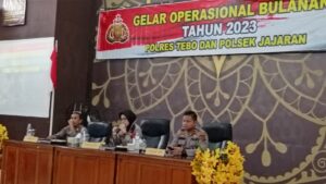 Kapolres Tebo Pimpin Gelar Operasional Bulanan Tahun 2023