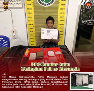 Beberapa Kali Masuk Ke Dalam DPO Sebagai Bandar Shabu, A Alias Dom Tak Berkutik Saat Di Amankan Tim Macam Polres Merangin