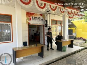 Jelang Pemilu 2024, Polres Kerinci Gelar Pengamanan Kantor Bawaslu Kabupaten Kerinci