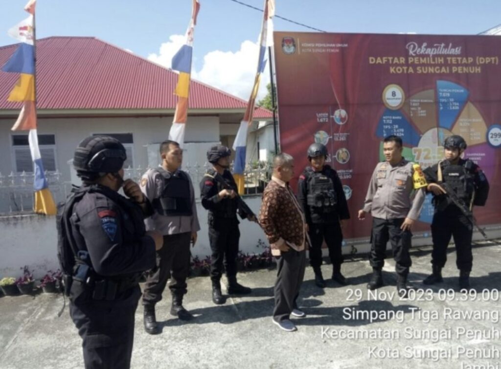 Patroli Dialogis Jelang Pemilu 2024, Polres Kerinci Sambangi Kantor KPU dan Bawaslu