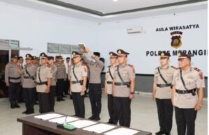 AKBP Ruri Roberto Pimpin Pelantikan Dan Sertijab Sejumlah PJU Polres Merangin