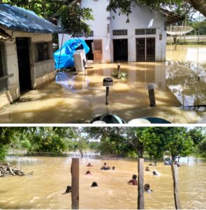 Sungai Batanghari Meluap, Puluhan Rumah Di Desa Tengah Ulu Terendam Banjir