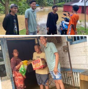Andre Cahya Putra S.M Caleg dari Partai Nasdem Serahkan Bantuan Kepada Korban Musibah Banjir