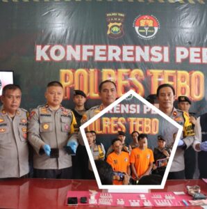 Berhasil Ungkap Kasus Narkoba, Polres Tebo Gelar Konferensi Pers