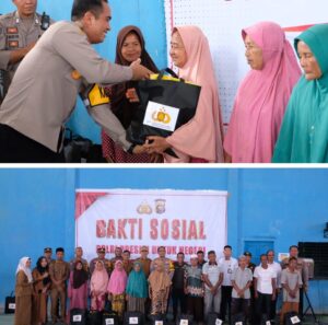 Bakti Sosial Polri Presisi : Kapolres Tebo Berikan Bantuan Sembako untuk Masyarakat Korban Banjir
