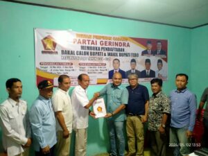 Serius Maju Pilkada Tebo, Agus Rubiyanto Daftarkan Diri Di Partai Gerindra