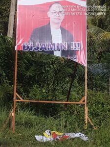 Nama Afriansyah Mulai Di Kenal, Dua Baleho  Di Sobek Orang Tidak Dikenal
