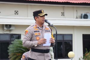 Kapolres Tebo Pimpin Upacara Korp Raport Kenaikan Pangkat Pengabdian TMT Mei 2024