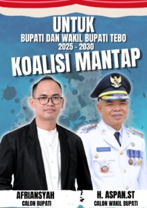Viral, Poster Afriansyah Berpasangan Dengan H. Aspan di Pilkada Tebo 2024