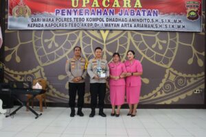 Kapolres Tebo Pimpin Upacara Penyerahan Jabatan Wakapolres Tebo