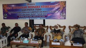 Rakor Bersama Forkompinda, Ini Yang Diharapkan Bawaslu Tebo