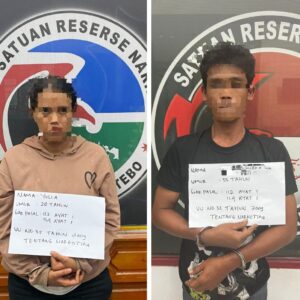 Tim Satresnarkoba Polres Tebo Tangkap Suami – Istri Pengedar Narkoba, Amankan 15 Paket Sabu