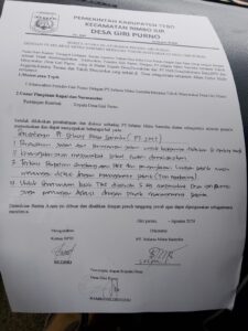 PT SMS Musyawarah Dengan Perangkat Desa Giri Purno, Tebo Jambi, Ini Kesepakatannya