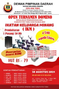 IKM Tebo Buka Tournamen Domino, Terbuka Untuk Umum