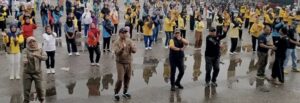 Ribuan Emak-Emak Antusias Ikuti Senam Sehat Bersama Agus-Nazar Di Rimbo Bujang