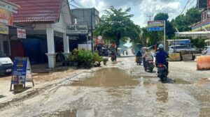 Genangan Air Depan Hotel Merusak Jalan, FAPMMR Curiga Pemerintah Ketiduran