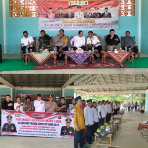 Polsek Muara Tabir, Dampingi Kapolres Tebo dan Forkopimda Gelar cooling system jelang Pilkada