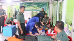 Kodim 0416/Bute Gelar Donor Darah Peringati HUT ke-79 Persit
