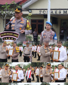 Polres Muaro Jambi Beri Penghargaan Kepada 57 Personil