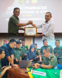 Edukasi Pembuatan E-KTP di Kodim 0416/Bute