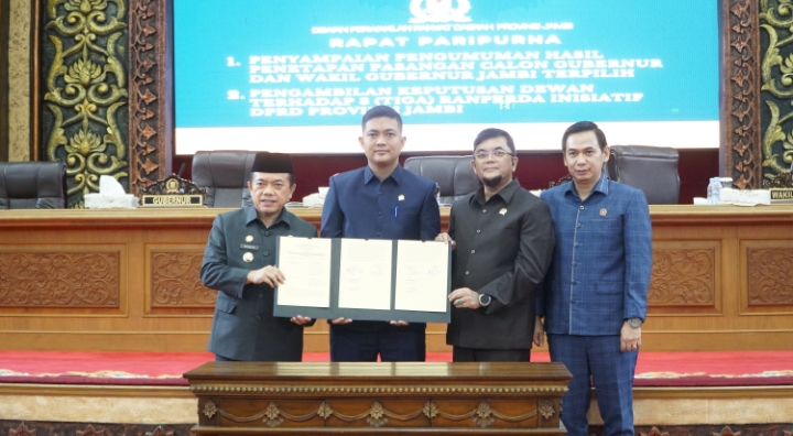 Al Haris dan Abdullah Sani Resmi Diumumkan Sebagai Gubernur dan Wakil Gubernur Jambi Terpilih