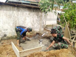Satgas TMMD Ke-123 Kodim 0416/Bute Rampungkan Pengecoran Septic tank MCK MI Nurul Falah