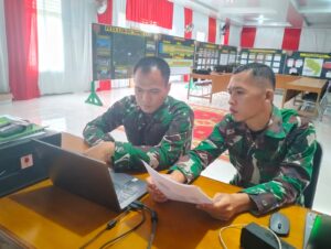 Posko TMMD Ke-123 Kodim 0416/Bute Berada di Aula Kantor Desa Teluk Kuali