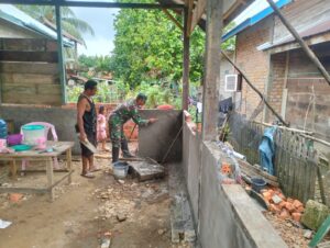 Satgas TMMD Ke-123 Kebut Pembangunan Rumah Tidak Layak Huni di Desa Malako Intan