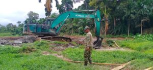 Satgas TMMD Ke-123 Bangun Tiga Kolam Ikan untuk Dukung Ketahanan Pangan di Desa Teluk Kuali