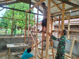 Membangun Sasaran RTLH TMMD ke 123 Kodim 0416/Bute Terus di Kejar