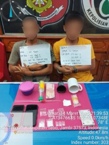 Polres Tebo Ungkap Kasus Peredaran Narkoba di Kecamatan Sumai, Dua Pelaku Diamankan