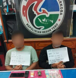 Satresnarkoba Polres Tebo Ungkap Kasus Peredaran Narkotika, Dua Pelaku Diamankan
