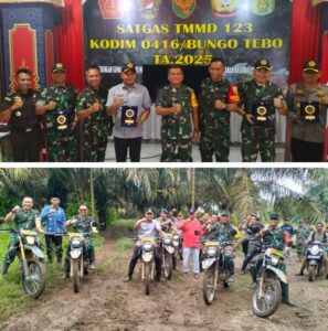 Tim Wasev Tinjau Program TMMD Ke-123 Kodim 0416/Bute di Desa Teluk Kuali dan Malako Intan