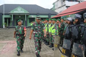 Kasdim 0416/Bute Pimpin Apel Gelar Pasukan Dalam Rangka Pengamanan PSU Pilkada Bungo