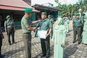 Sebanyak 27 Prajurit Kodim 0416/Bute Naik Pangkat, 1 Prajurit Pindah Satuan