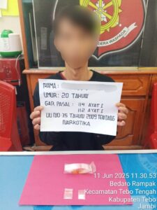 Polres Tebo Berhasil Ungkap Kasus Penyalahgunaan Narkotika di Wilayah Tebo Ulu