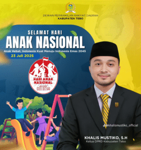 Ketua DPRD Tebo Ucapkan Selamat Hari Anak: “Anak Hebat, Indonesia Kuat”