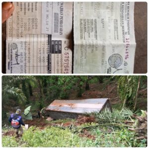 Rem Blong, Truk Tronton Masuk Jurang di Batang Merangin Kerinci