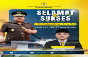 Ketua DPRD Tebo Ucapkan Selamat atas Pelantikan Kepala Kejari yang Baru
