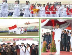 Bupati Agus Rubiyanto Pimpin Upacara HUT RI ke-80 di Stadion Sri Maharaja Batu