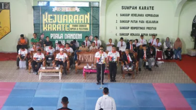 Dandim Cup ke-3 Bungo Resmi Dibuka, Ratusan Karateka Tunjukkan Semangat Juang Prajurit