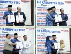 Pemkab Tebo Teken Sejumlah Nota Kesepakatan dan Perjanjian Kerja Sama dengan Lembaga Strategis