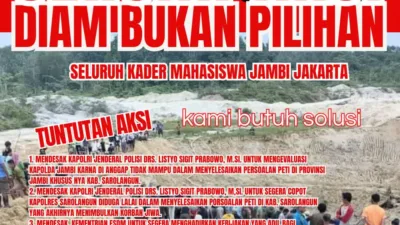 8 Tewas di PETI Sarolangun, Mahasiswa Jambi Akan Kepung Mabes Polri dan Kementerian ESDM