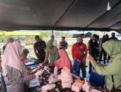 Yonif TP 844/KB Libatkan Warga Sekitar dalam Donor Darah HUT ke-80 Persit