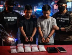 Dua Warga Tebo Ditangkap di Bungo, Polisi Sita Puluhan Gram Sabu