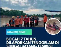 Bocah 7 Tahun Tenggelam di Sungai Batang Tembesi, Warga dan Tim SAR Masih Lakukan Pencarian